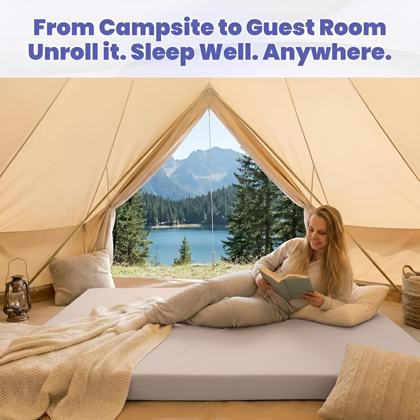 Hazli Ultra Comfort Air-Cell Memory Foam Camping Mattress