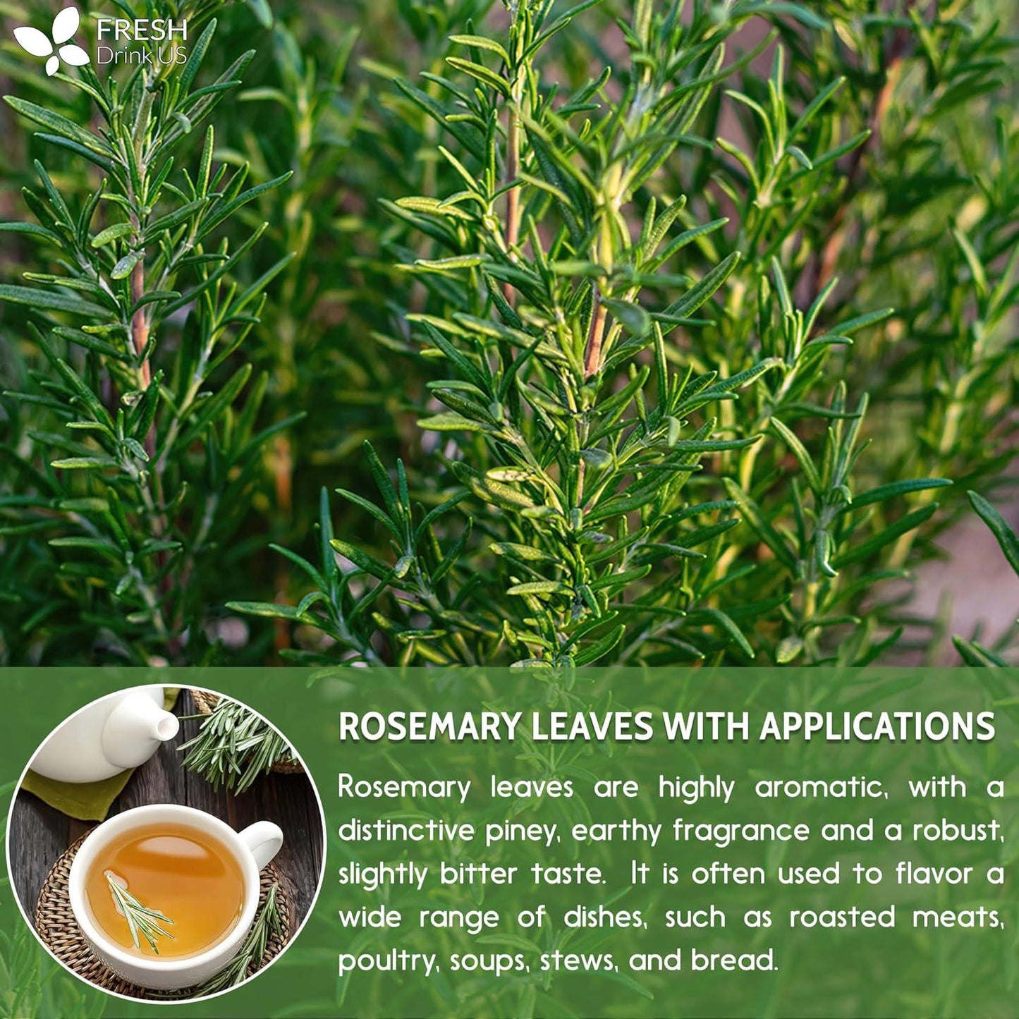 Premium Rosemary Leaf Tea Bags - 100% Natural & Pure
