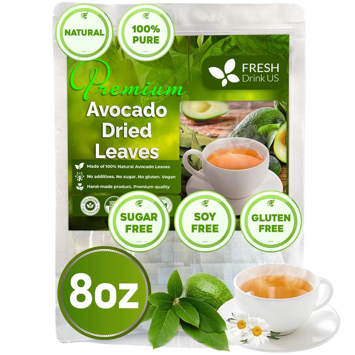 Natural Avocado Whole Leaves Dried, Tea Bags, 100% Pure from Avocado Leaves, Avocado Leaf Tea, Hojas de Aguacate Seca, No Additives, No Caffeine, Vegan - Korvel