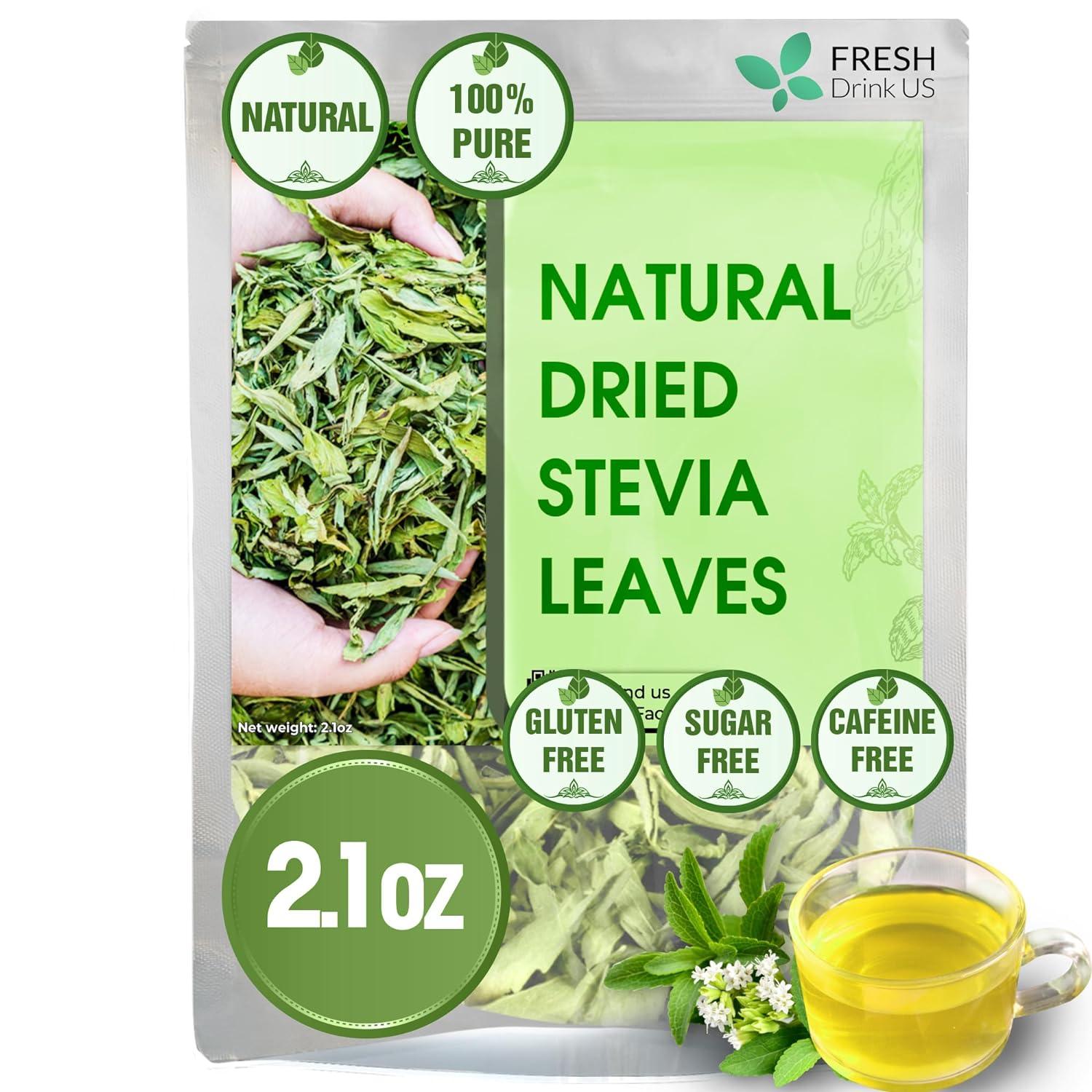 Stevia Leaf, Whole Dried Leaves, Tea Bags, Powder, 100% Natural and Pure from Stevia Leaves. Sugar Substitute for Tea, Coffee. Loose Leaf Stevia Herbal Tea. Zero Calorie Sweetener. No Sugar, No Caffeine, No Gluten, Vegan. - Korvel