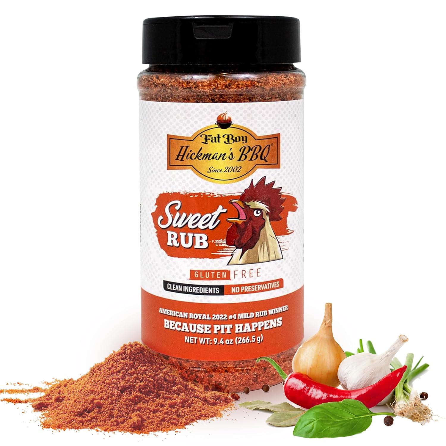 Sweet Natural Gluten Free BBQ Rub 9.4 oz - Korvel