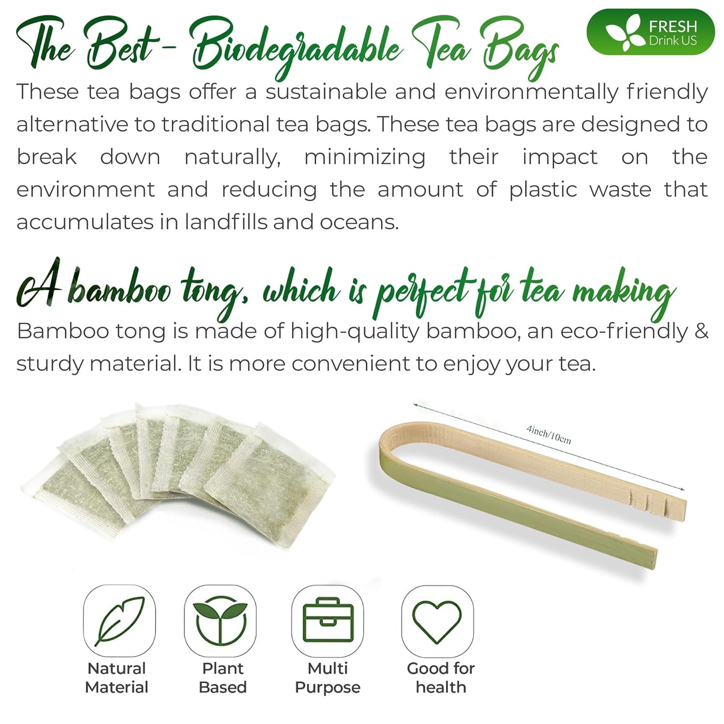 Premium Jasmine Green Tea Bags - Natural & Vegan