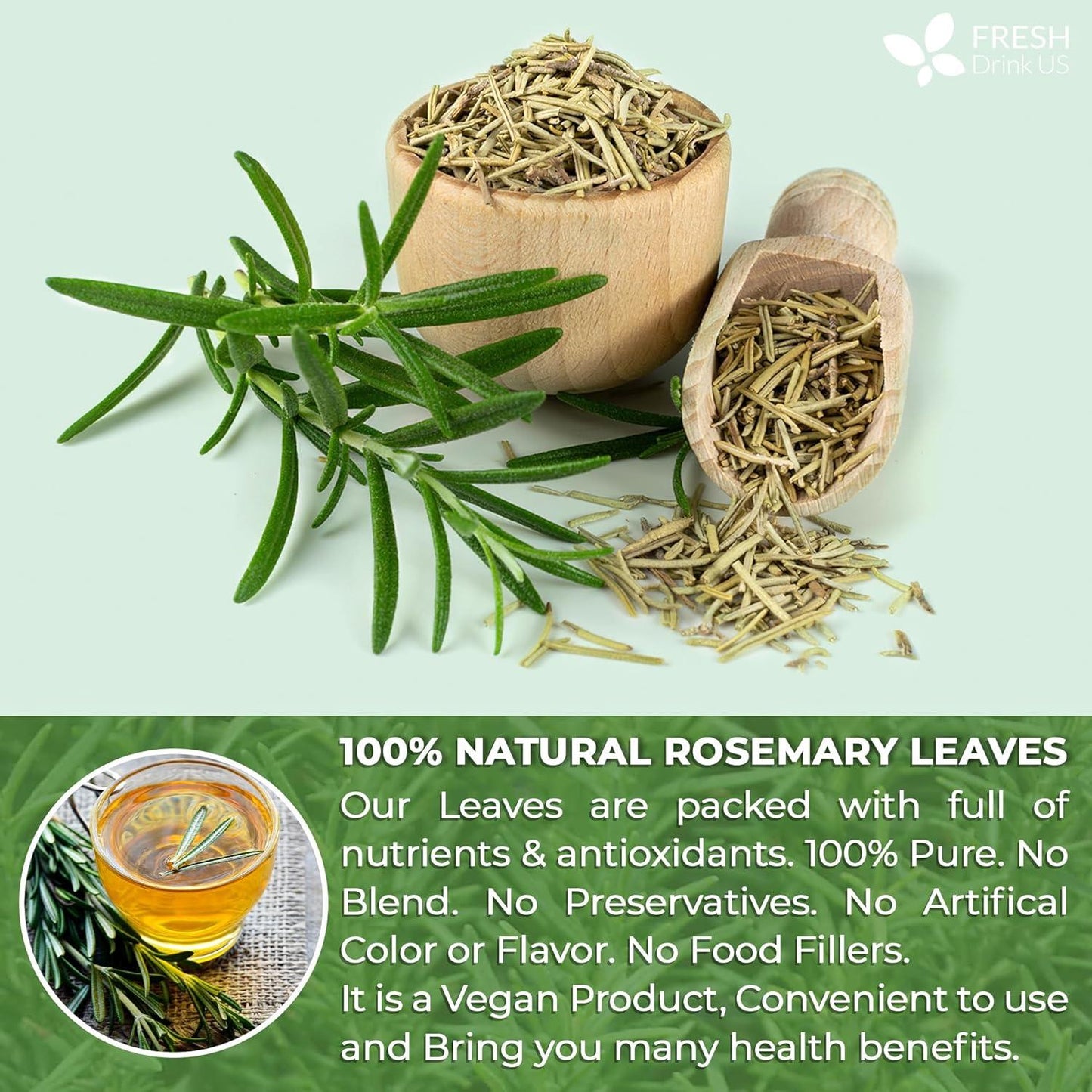 Premium Rosemary Leaf Tea Bags - 100% Natural & Pure