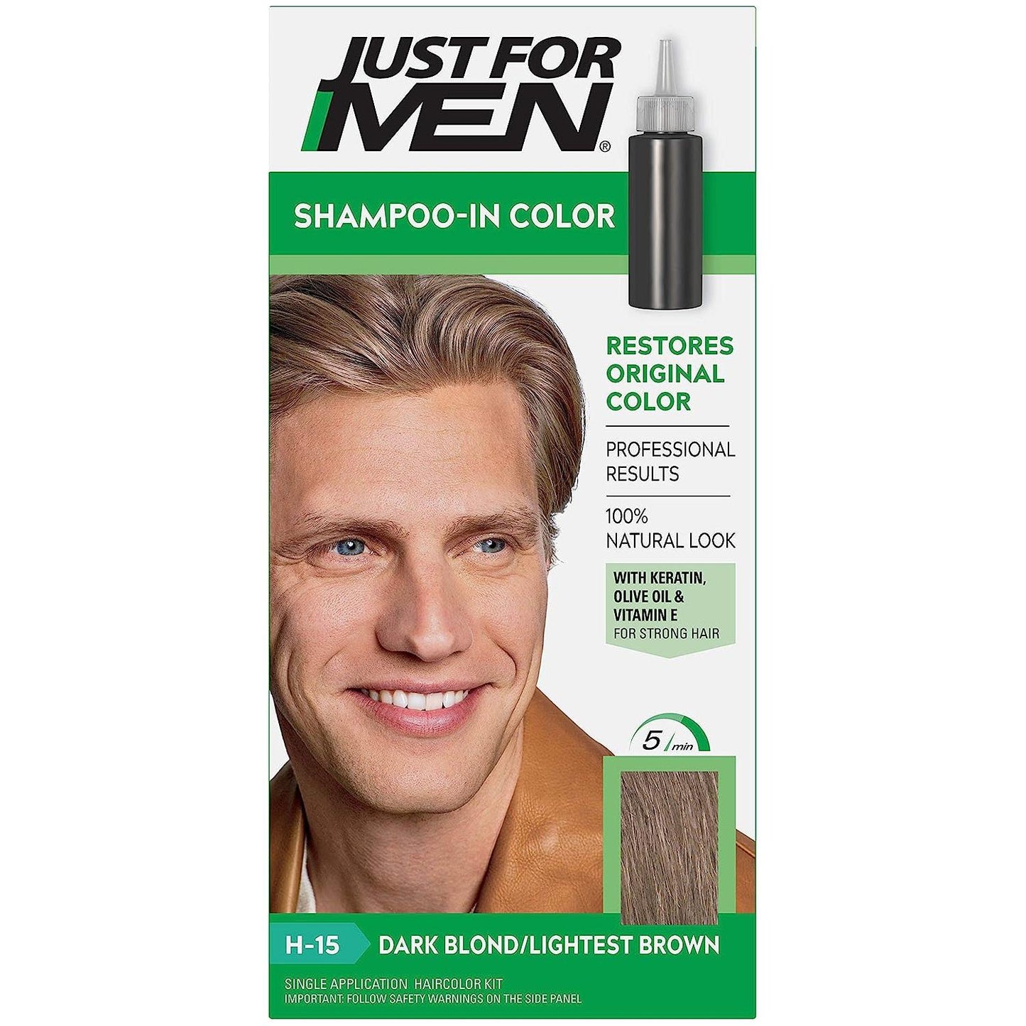 Just for Men Fórmula Original Rubio Oscuro/Marrón Más Claro H-15 - 0.5 Oz