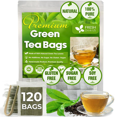 Premium Green Tea Bags - 100% Natural & Pure