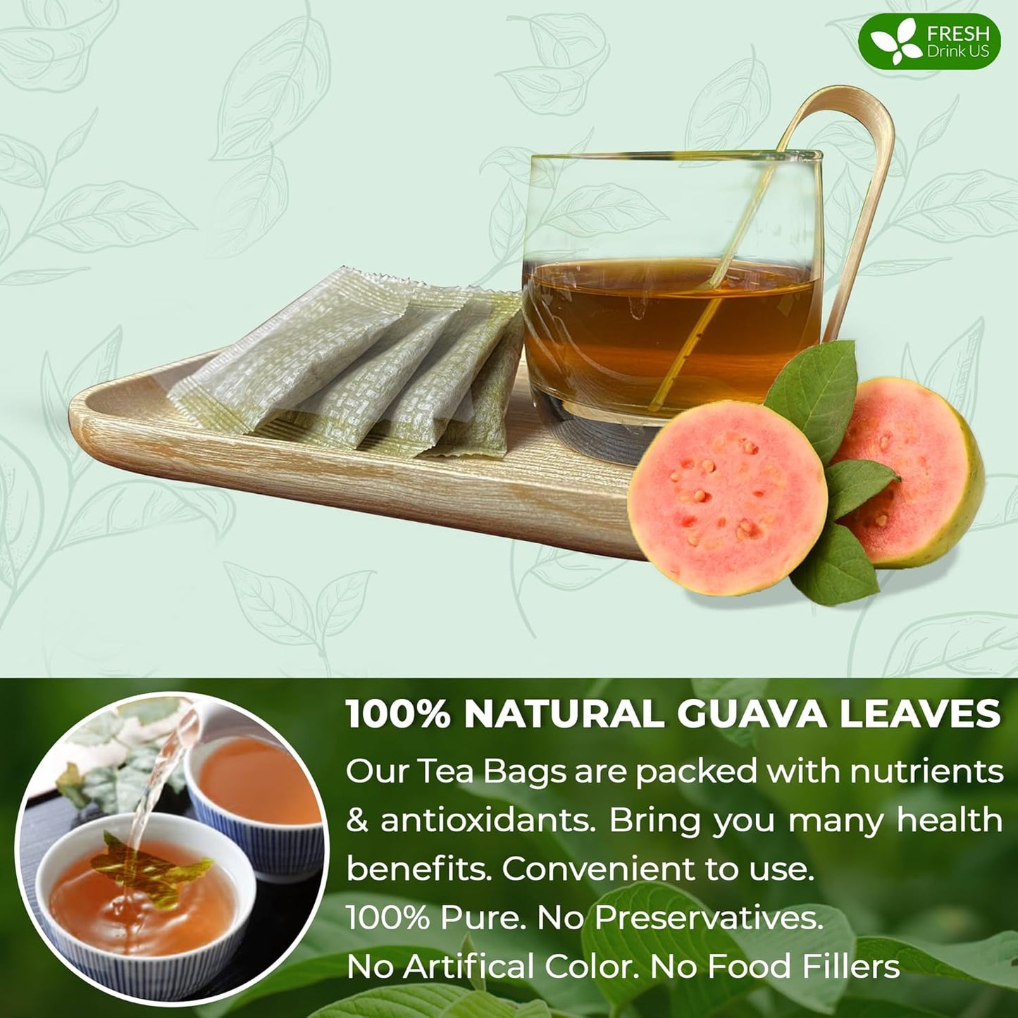 Bolsitas de té de hoja de guayaba premium 