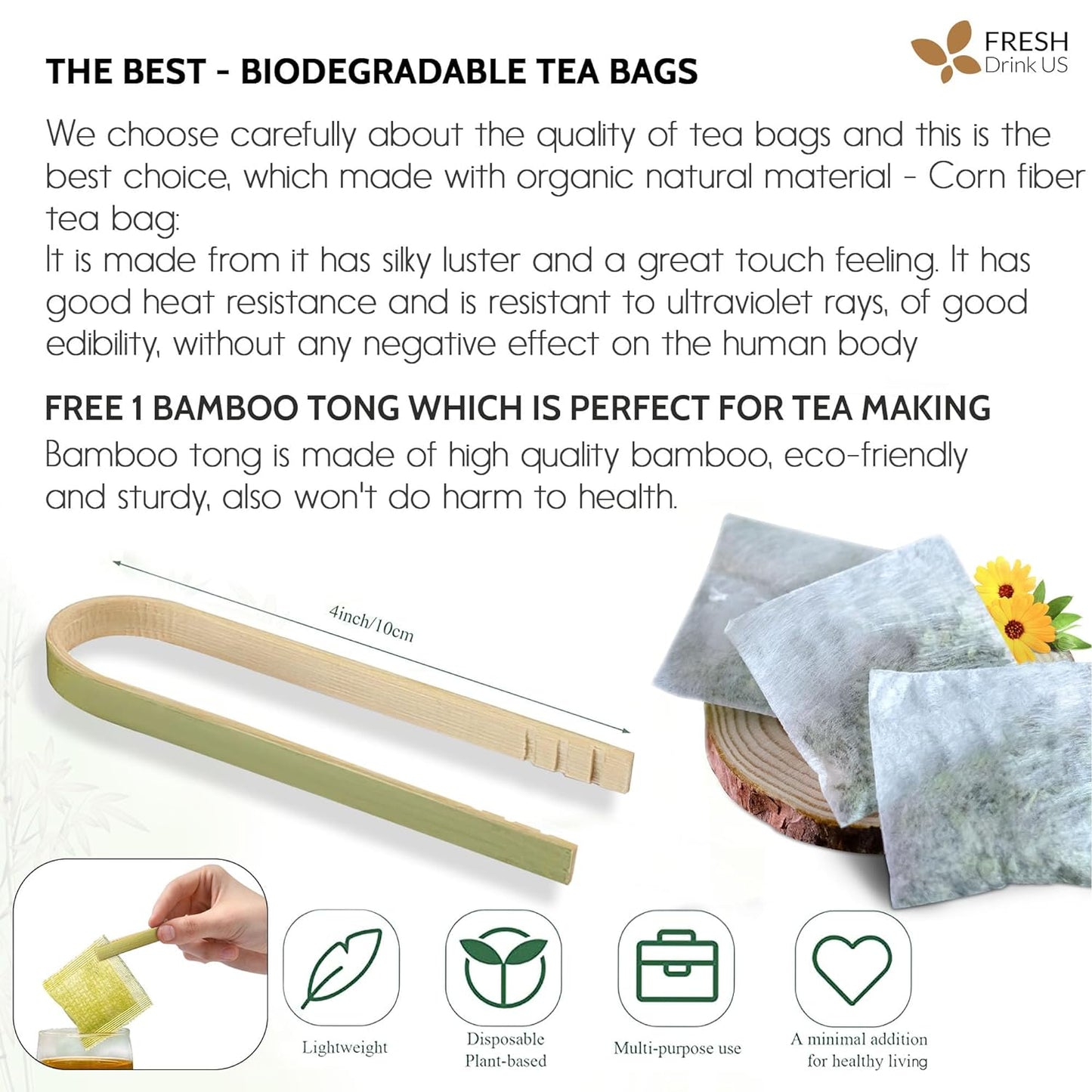 100% Natural Burdock Root Tea Bags - Vegan & Caffeine-Free