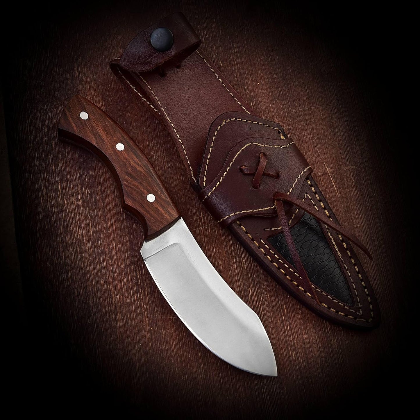 TimberStrike Tactical Survival Knife – 9-Inch O1 Steel Blade with Elegant Walnut Handle - Korvel