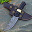 Premium Damascus Skinning Knife with Wenge Wood Handle - Korvel