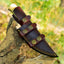Premium Damascus Skinning Knife with Elegant Bone-Rosewood Handle - Korvel