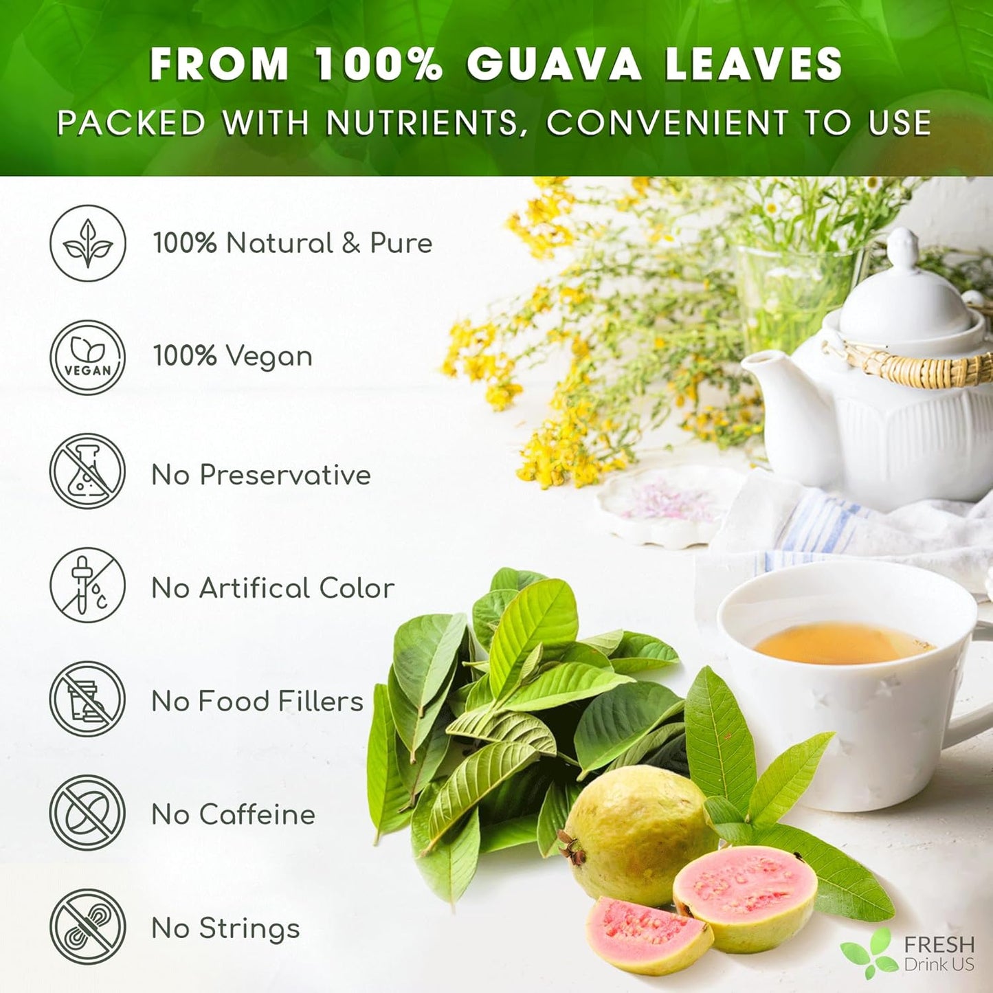 Bolsitas de té de hoja de guayaba premium 