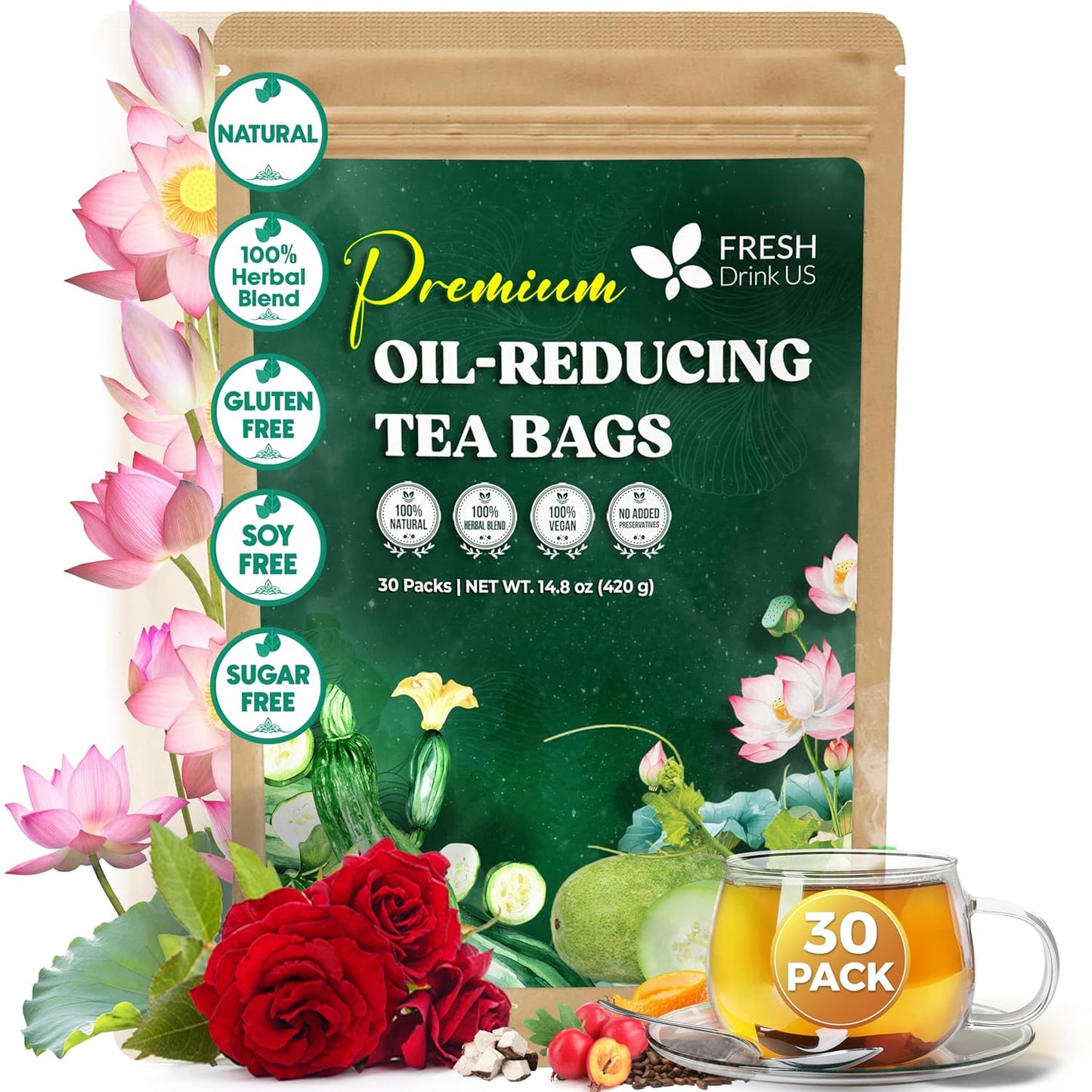 Premium Herbal Tea Blend for Refreshing Cleansing