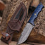 Premium Damascus Steel Hunting Knife with Elegant Pakka Wood Handle - Korvel
