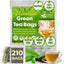 Bolsitas de té verde premium, 100 % natural y puro. Té verde de hierbas. Sin azúcar, sin gluten, vegano. 