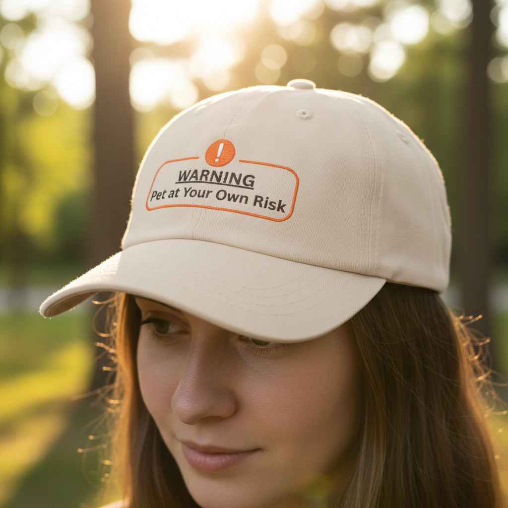 Avertissement : Casquette "Prenez soin de votre animal à vos risques et périls" – Casquette brodée S