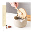 Japanese Ceramic Seasoning Jar Set with Bamboo Lid