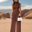 Ruched Mock Neck Sleeveless Jumpsuit - Korvel