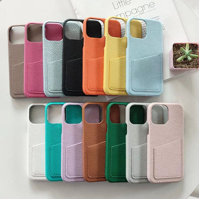 Premium PU Leather Card Slot Phone Case for iPhone Models
