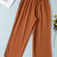 Drawstring Paperbag Waist Wide Leg Pants - Korvel