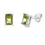 Natural 1.05ct Peridot Stud Earrings in 10KT White Gold