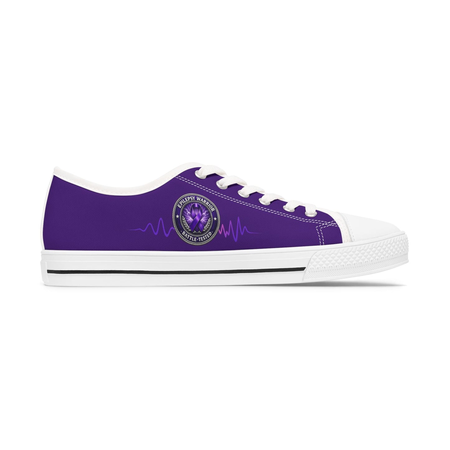 Epilepsy Warrior Purple Awareness Low Top Sneakers
