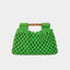 Hollow-out Bamboo-Section Handle Handwoven Small Square Bag