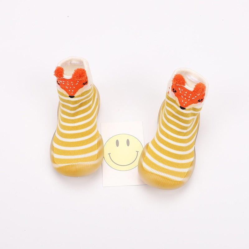Cute Multi-Color Baby Walking Socks with Anti-Slip Sole
