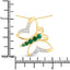0.51 Carat Emerald and White Zircon Necklace in Sterling Silver