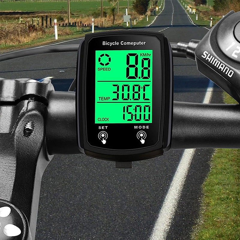 Ordinateur de vélo numérique LCD câblé - Compteur de vitesse et odomètre