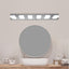 Applique de miroir LED moderne à 6 lumières en chrome