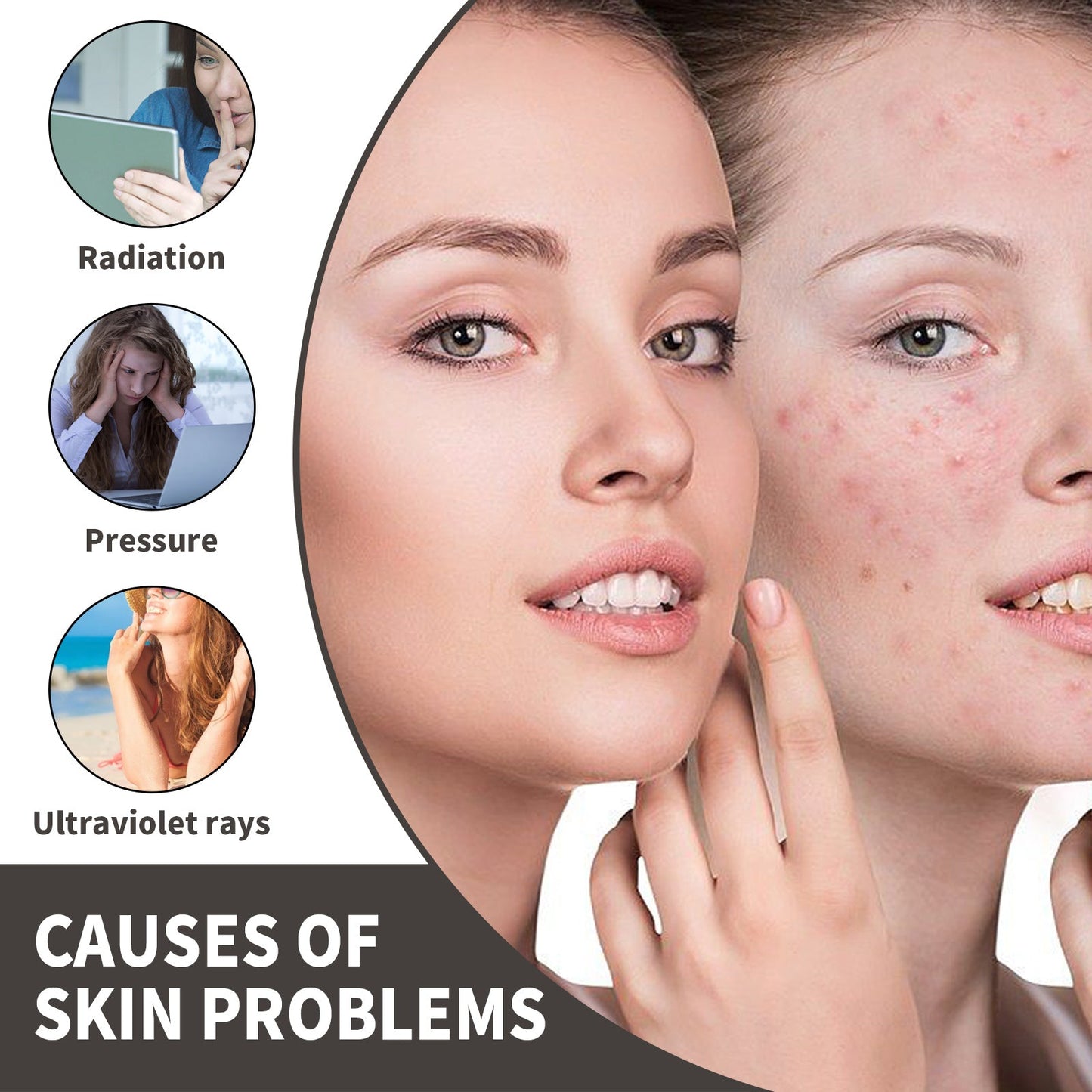 Dark Spot Serum, Fade Spot Moisturize Skin Repair Blain Mark Face Dull Shine Essence - Korvel