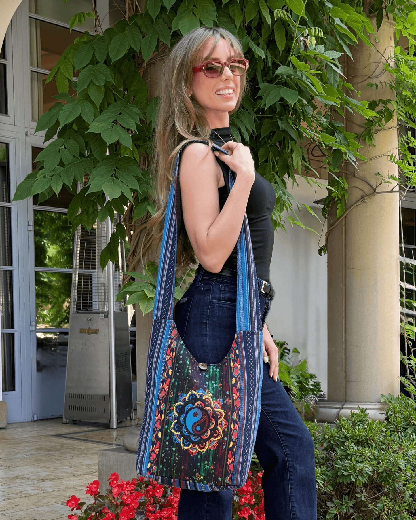 Bolso Hobo con Estampado Yin Yang de la Colección Kathmandu
