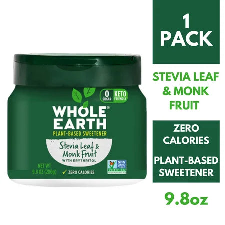 Whole Earth Stevia & Monk Fruit Sugar Alternative 9.8 oz