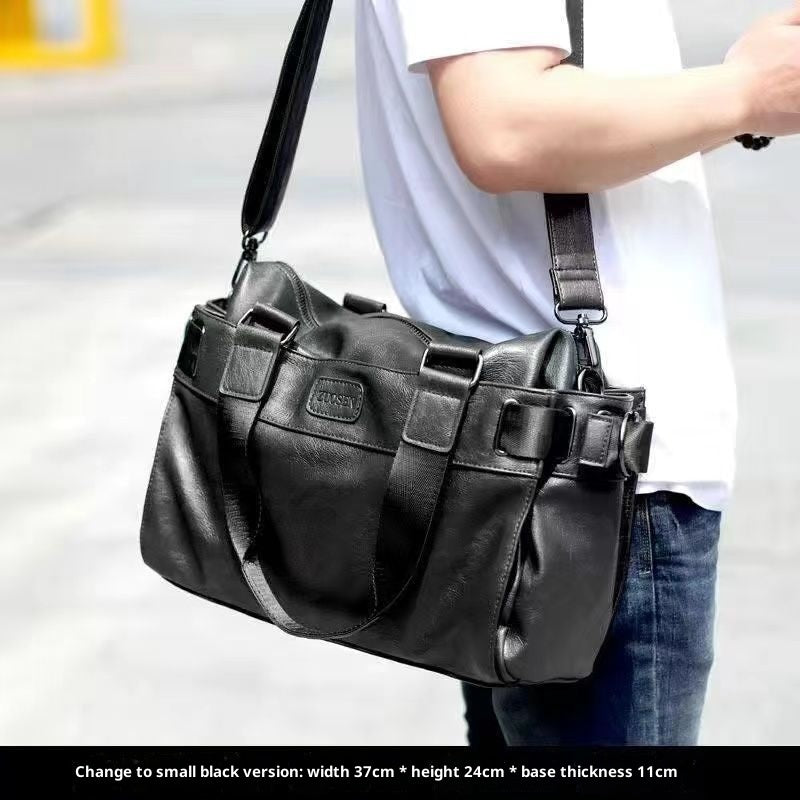 Men's Leather Casual Crossbody Travel Bag