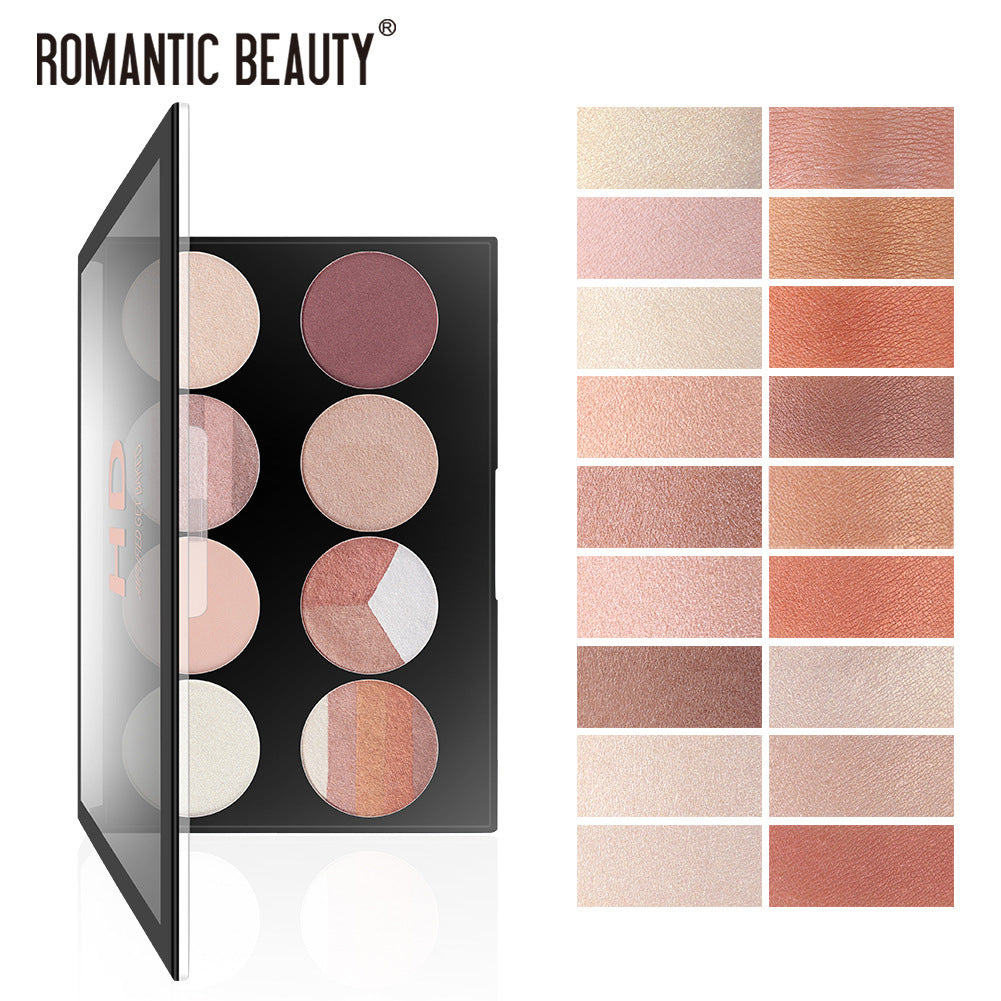 Romantic Beauty 8-Compartment Multi-Color Eyeshadow Pearl Matte Easy To Apply Finishing Eyeshadow Palette - Korvel