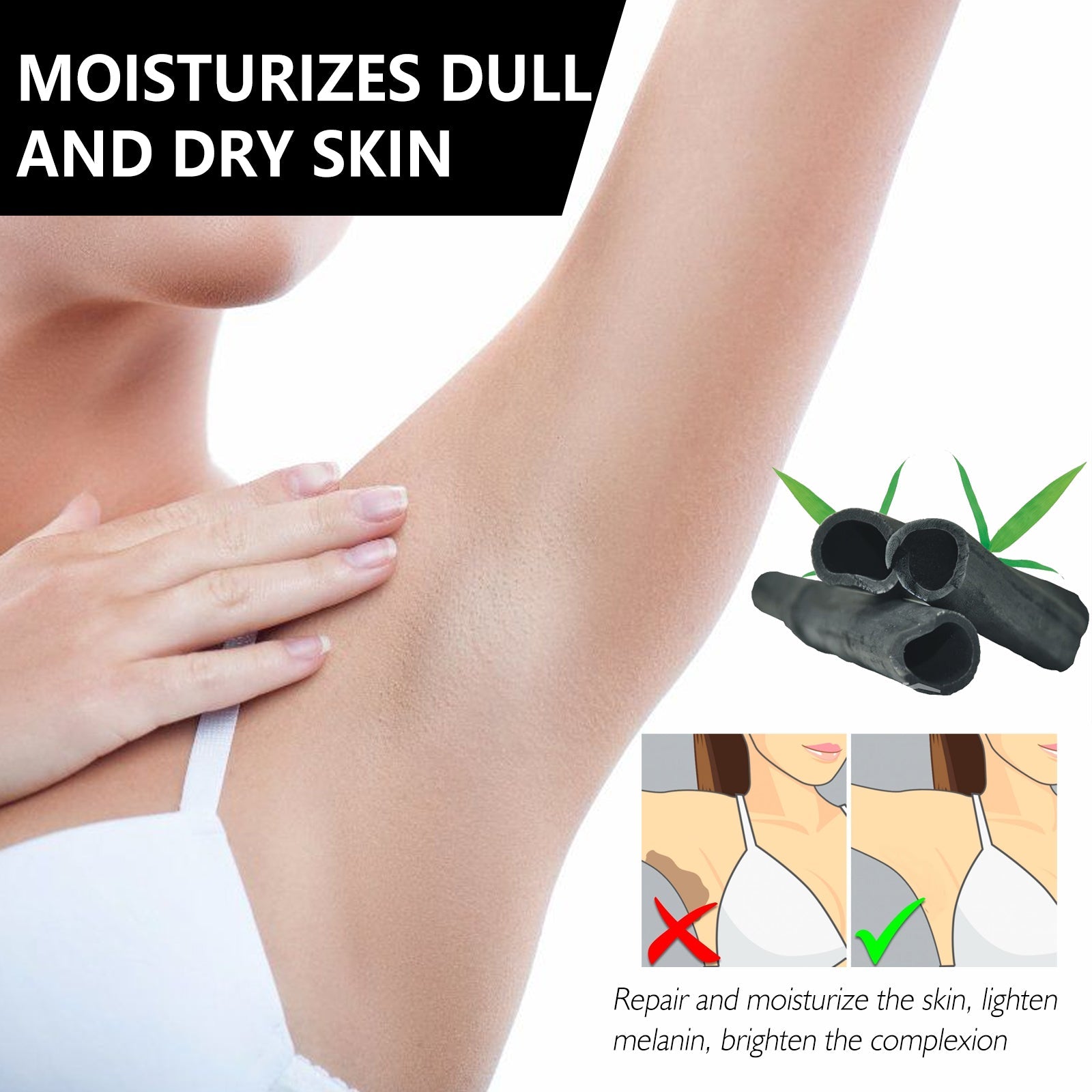 Bamboo Charcoal Black Prickly Skin Soap, Bamboo Charcoal Brightening Skin Whitening Body Cleansing Soap - Korvel