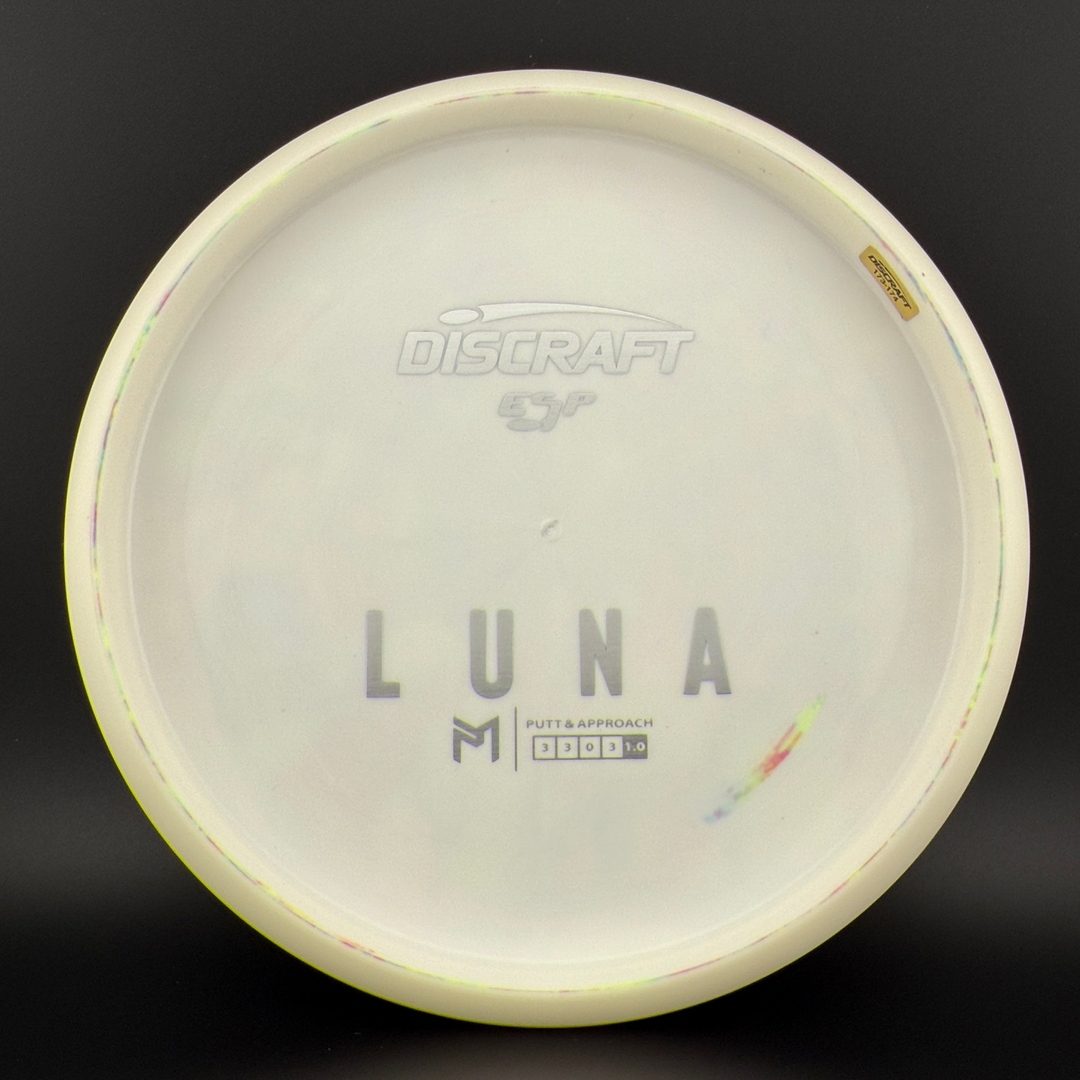 White ESP Luna - Putter de Disc Golf Teinté Greazy
