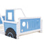 Twin Size Classic Car-Shaped Platform Bed with Wheels - Blue