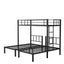 Twin over Twin & Twin Bunk Beds for 3, Twin XL over Twin & Twin Bunk Bed Metal Triple Bunk Bed, Black - Korvel