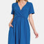 Chic Zenana Surplice Short Sleeve Dress for Effortless Style - Korvel
