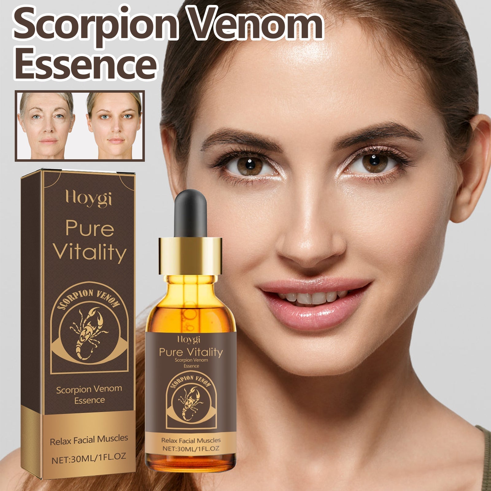 Scorpion Venom Essence, Moisturizing Anti-Wrinkle Carry Bright Color Of Skin Firming Skin Anti-Aging Essence - Korvel