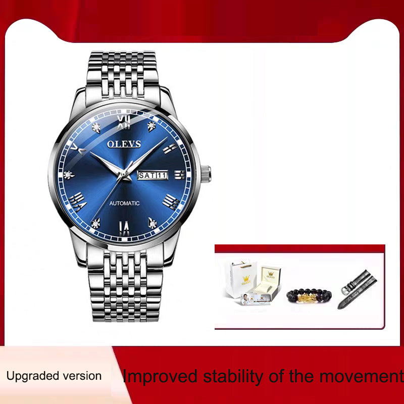 Montre mécanique automatique entièrement automatique pour homme avec lumière nocturne