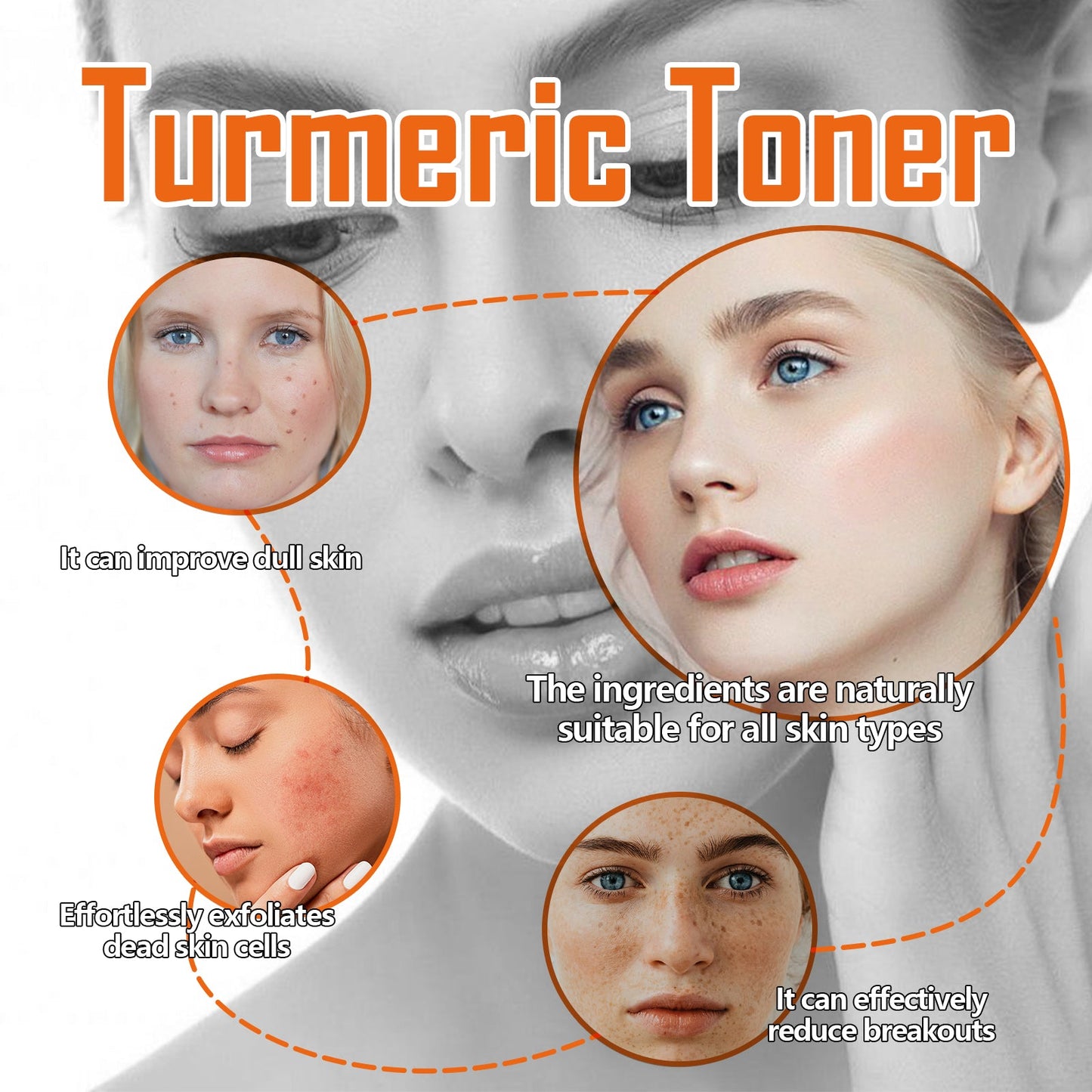 Turmeric Toner, Deep Hydrating Firming And Moisturizing Facial Skin Toner - Korvel