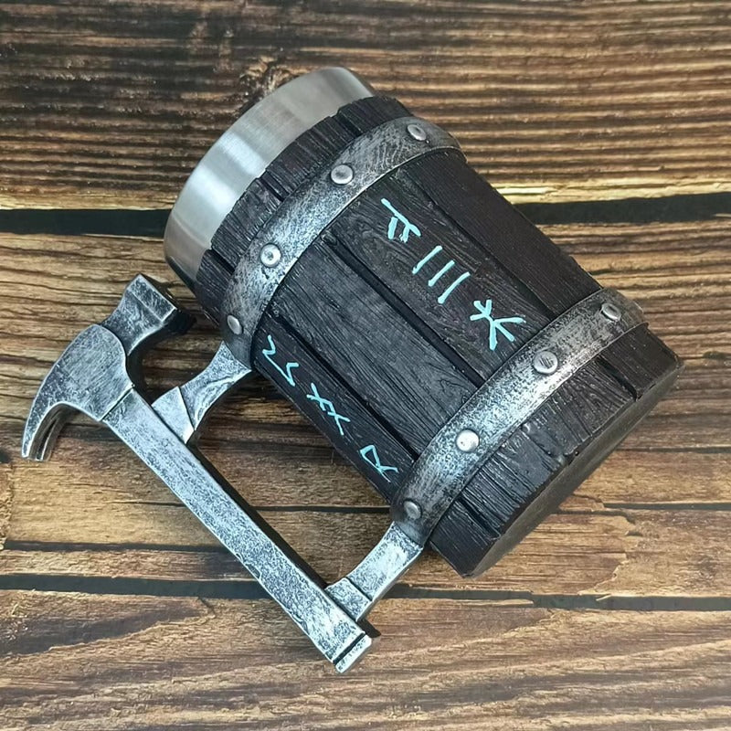 Wooden barrel beer cup personalized bamboo barrel mug large capacity bar cup - Korvel