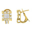 Boucles d'oreilles créoles en or jaune 14K avec diamants