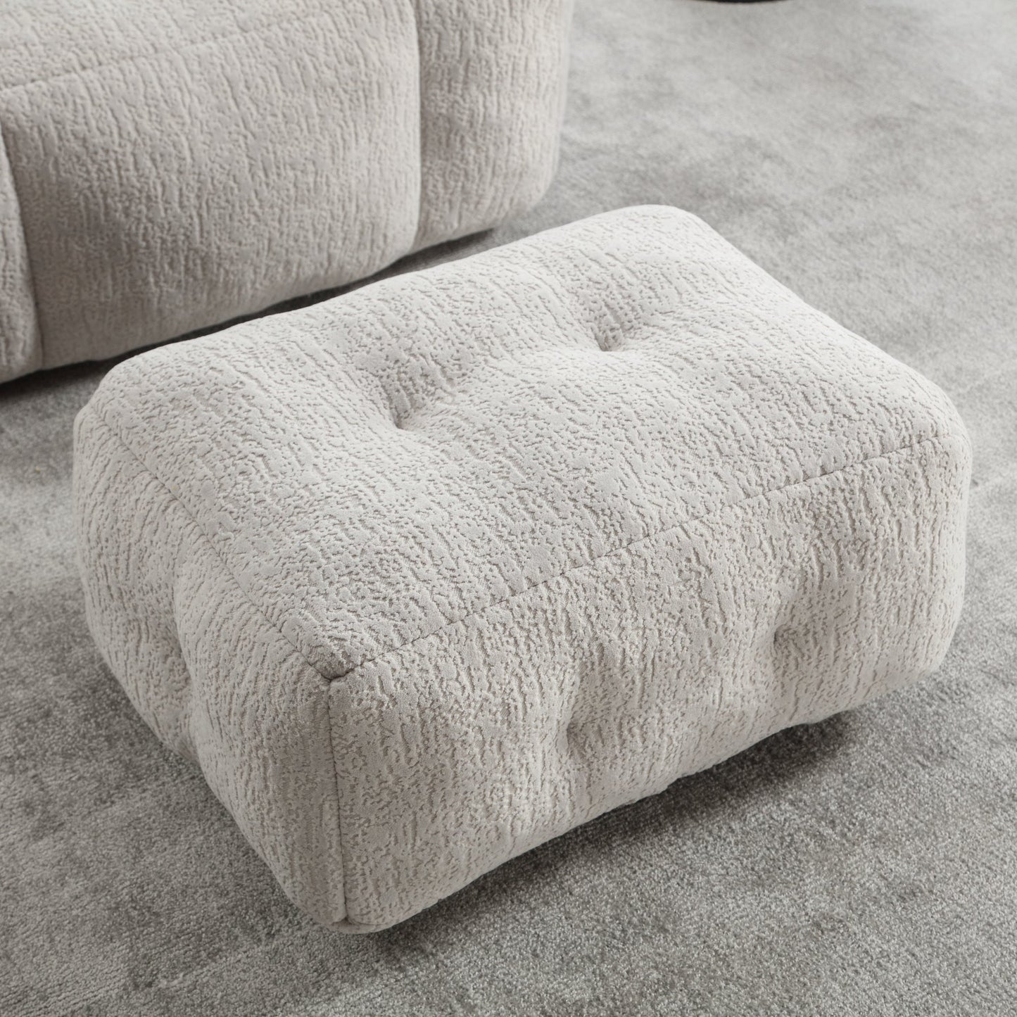 Sillón Puff Esponjoso con Espuma Viscoelástica y Otomana