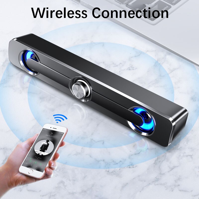 USB Wired Powerful Computer Speaker Bar Stereo Subwoofer Bass speaker Surround Sound Box for PC Laptop phone Tablet MP3 MP4 - Korvel