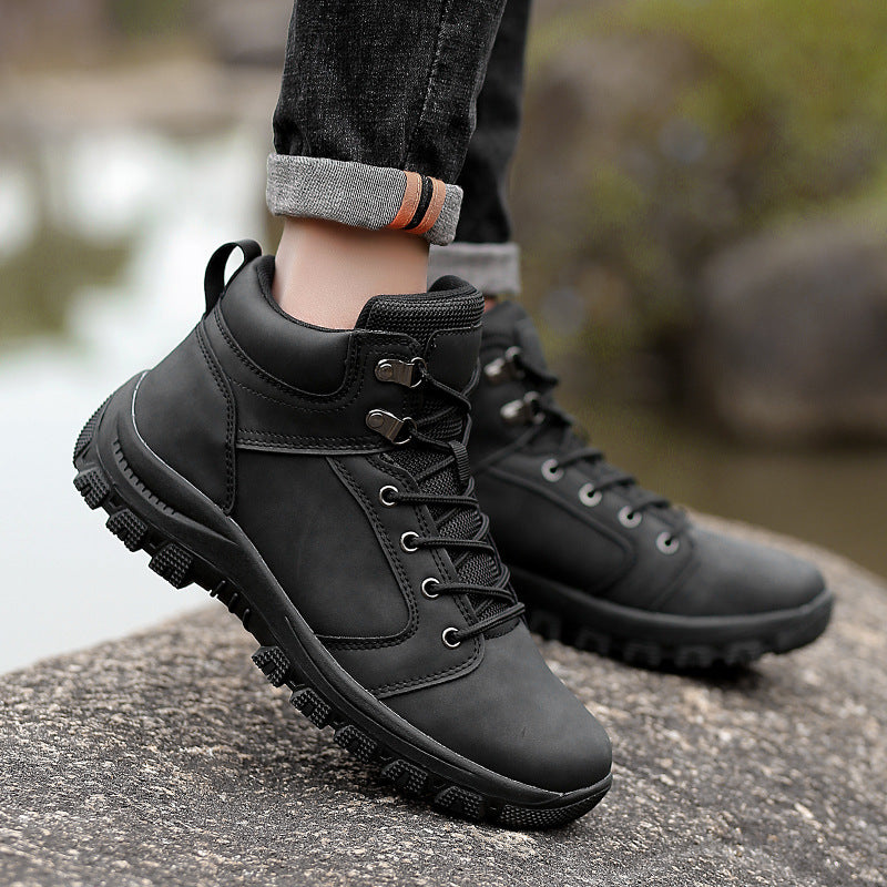 Botas de exterior de hombre de caña alta, absorbentes de impactos y antideslizantes