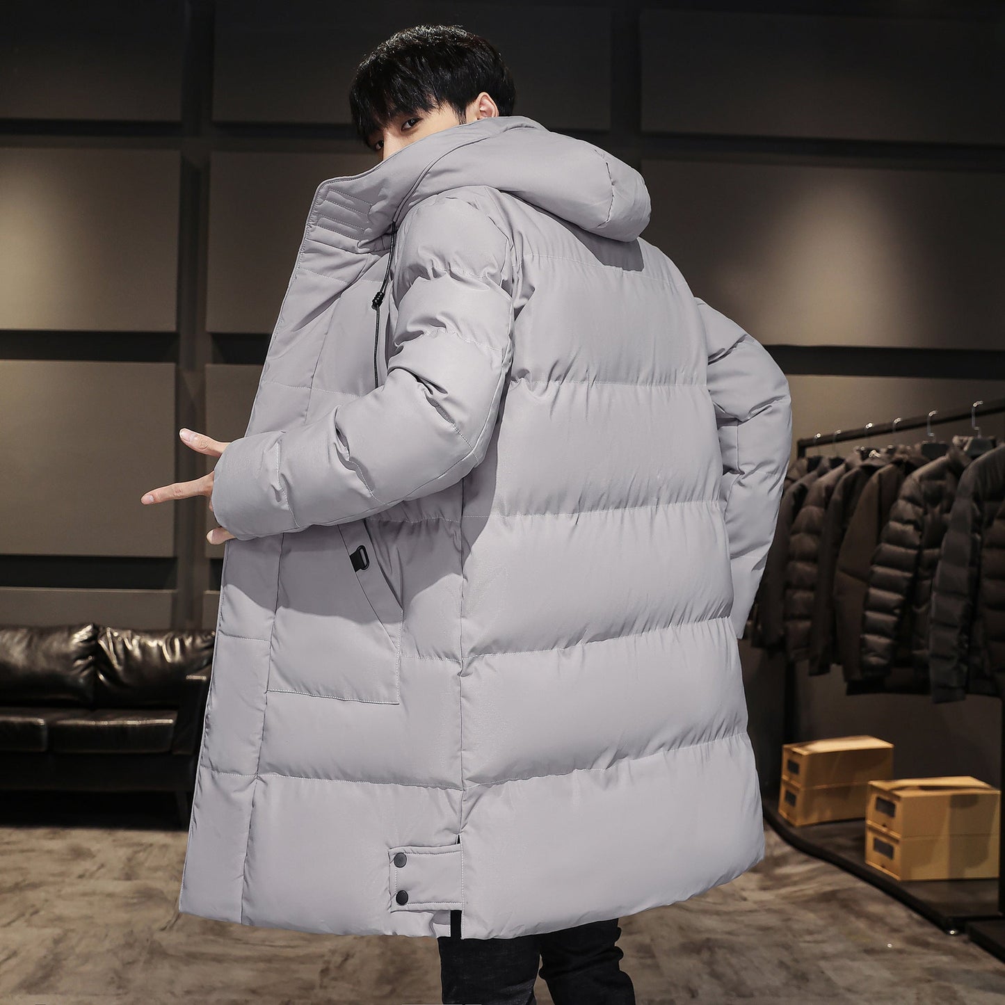Parka de algodón de invierno para hombres grandes - Elegante y cómodo