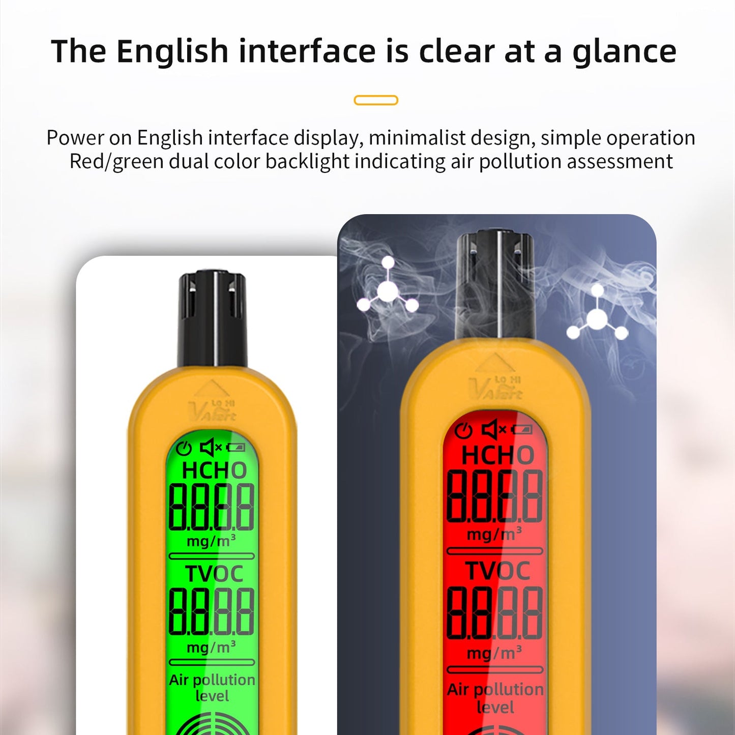 Détecteur de qualité de l'air portable BSIDE G2